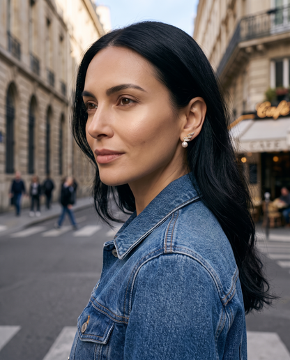 Queen Twirl Pearl Earring
