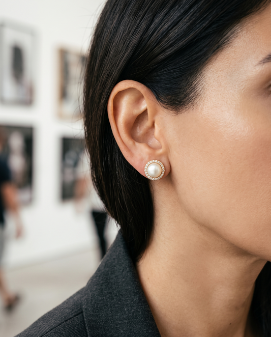 Icon Pearl Motif Earring